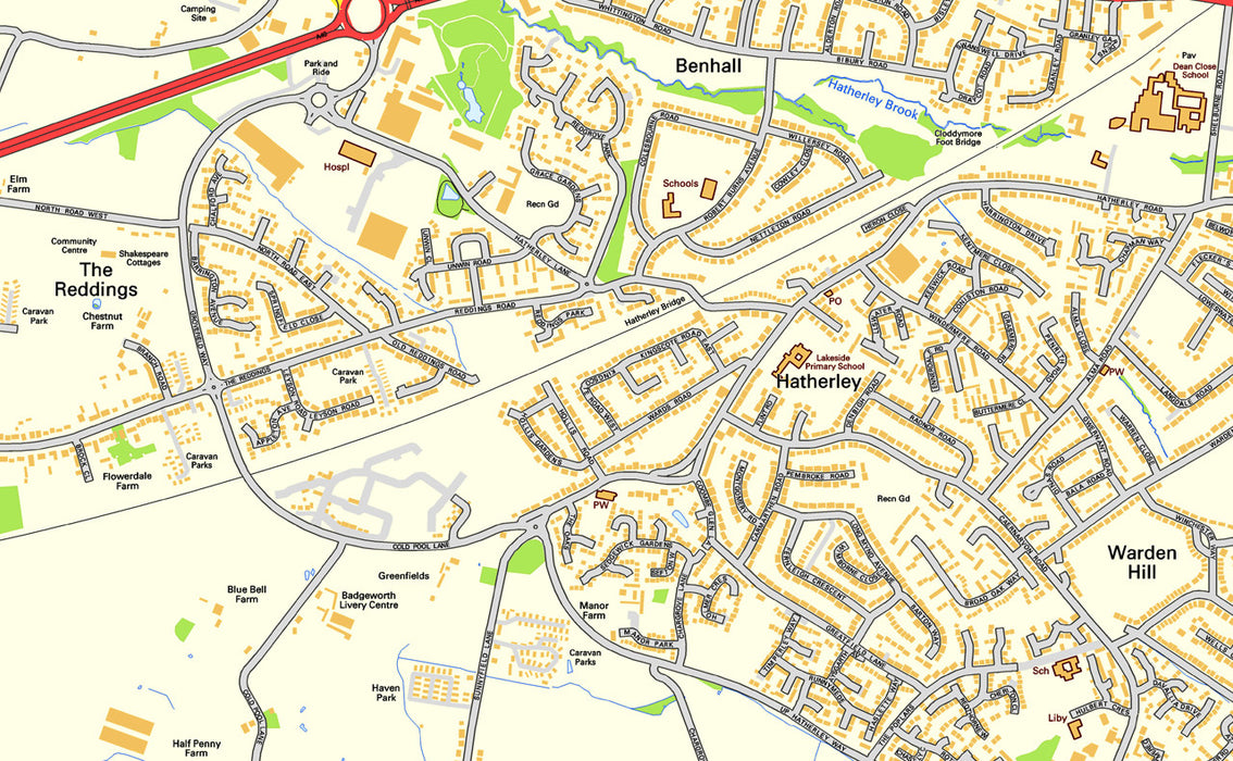 Cheltenham Street Map