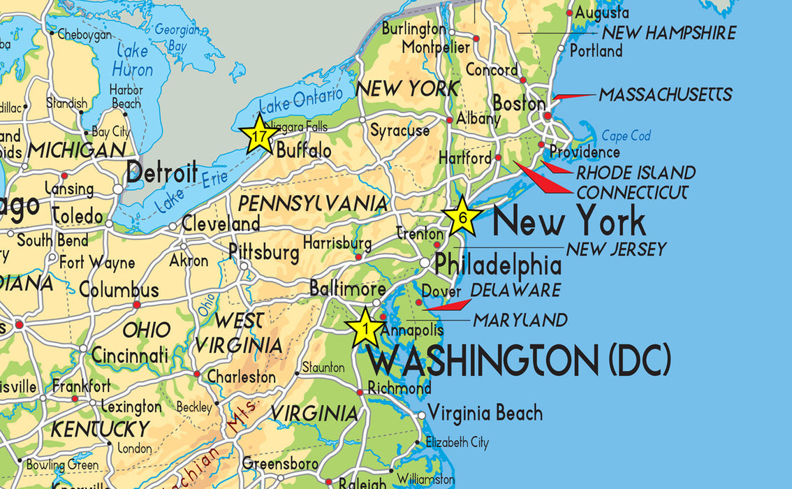 Map Poster of the USA