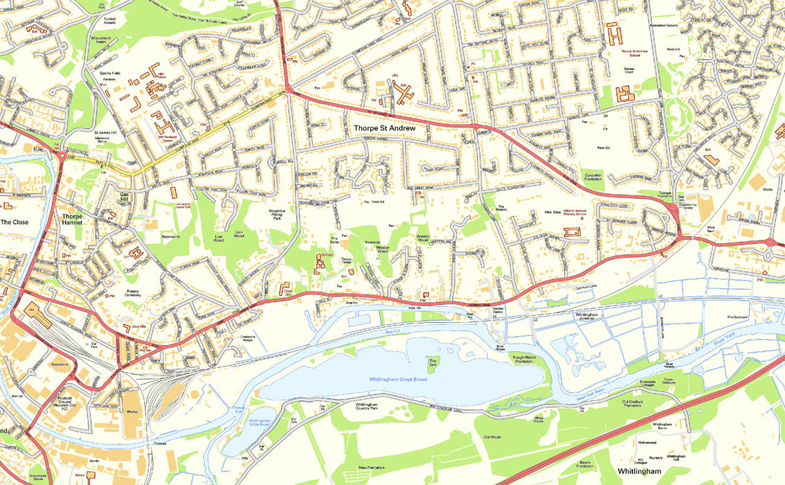 Norwich Street Map