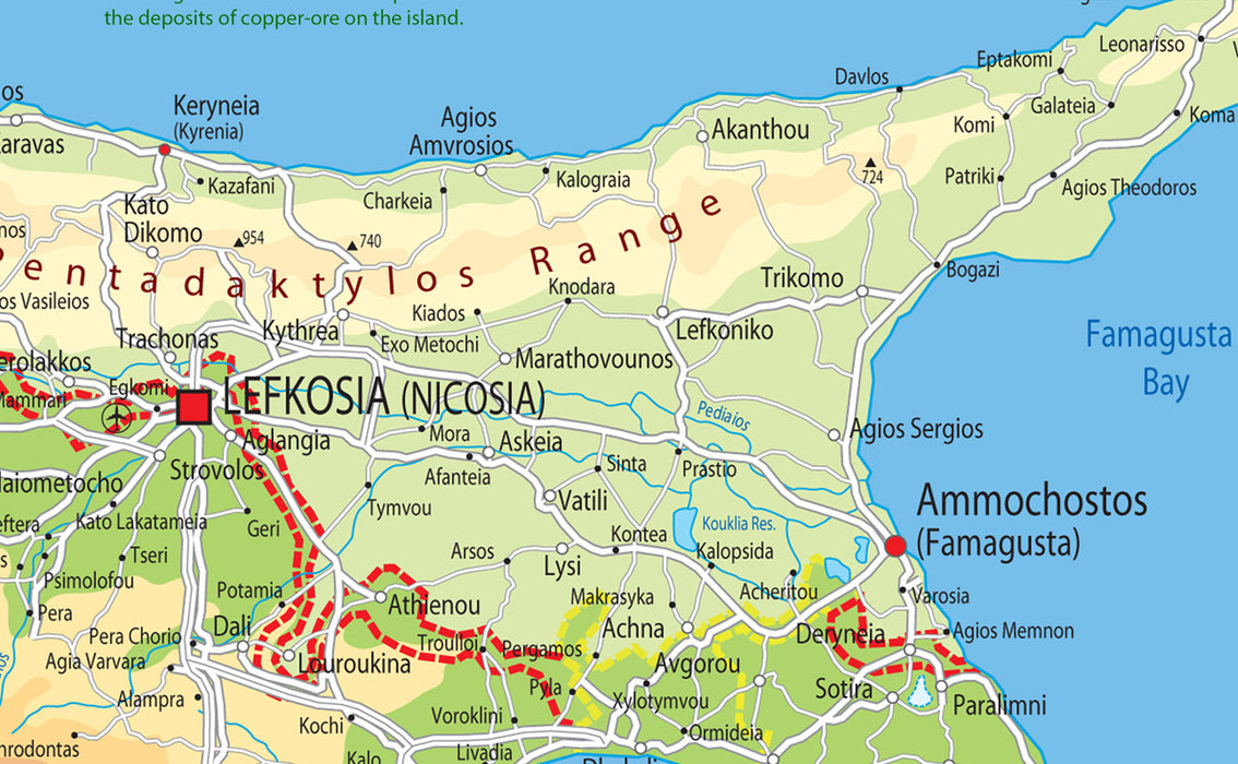 Illustrated Map of Cyprus