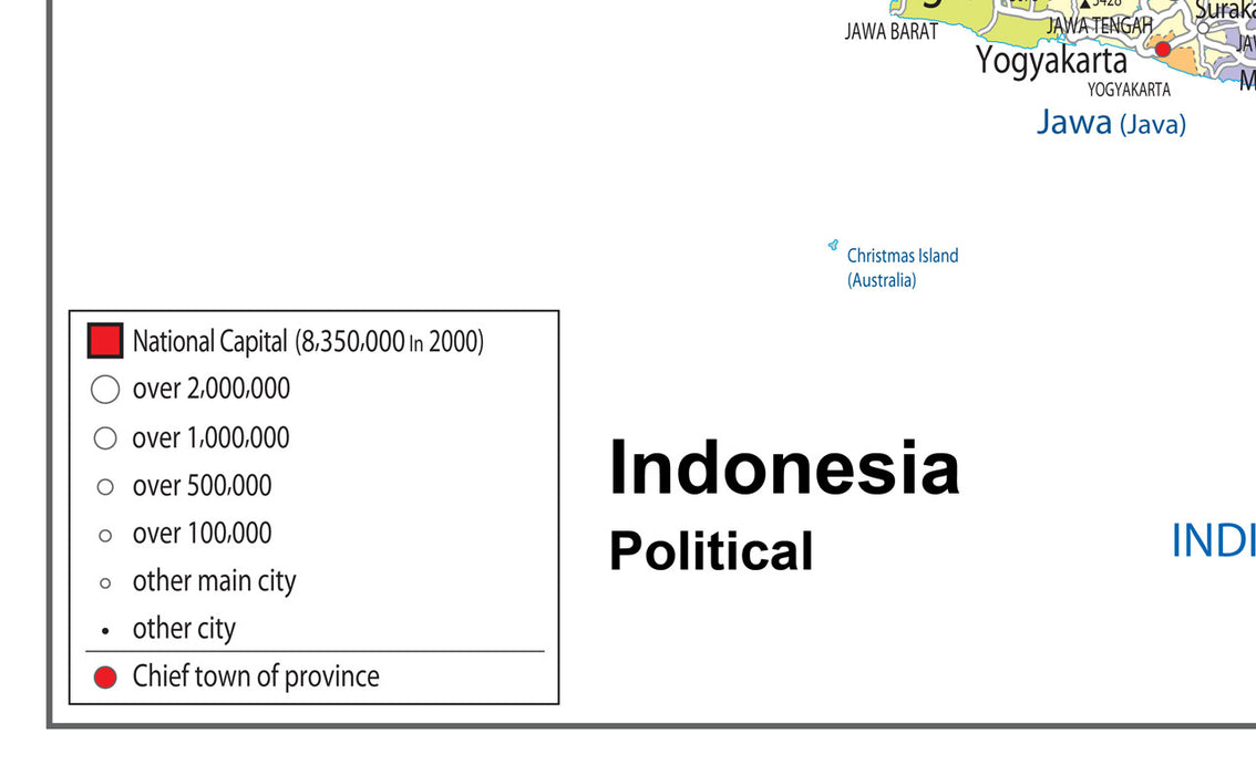 Indonesia Wall Map