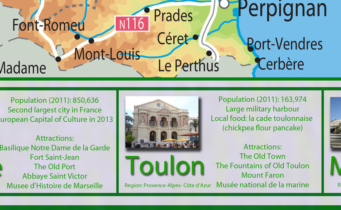 Illustrated Map of the South of France