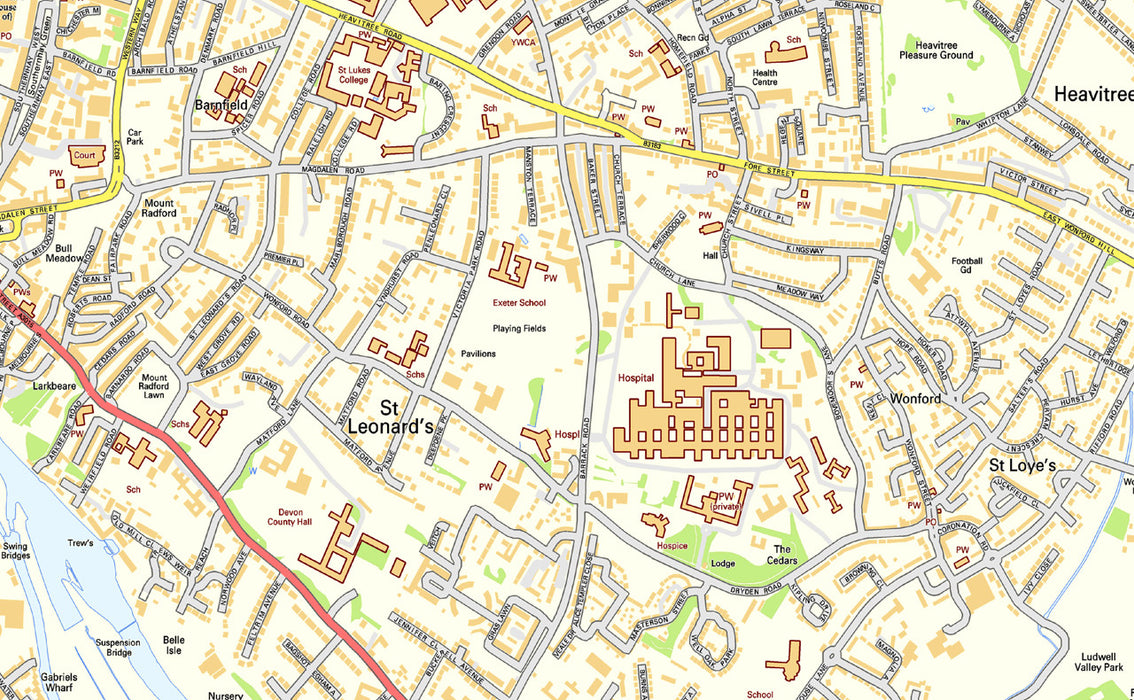Exeter Street Map