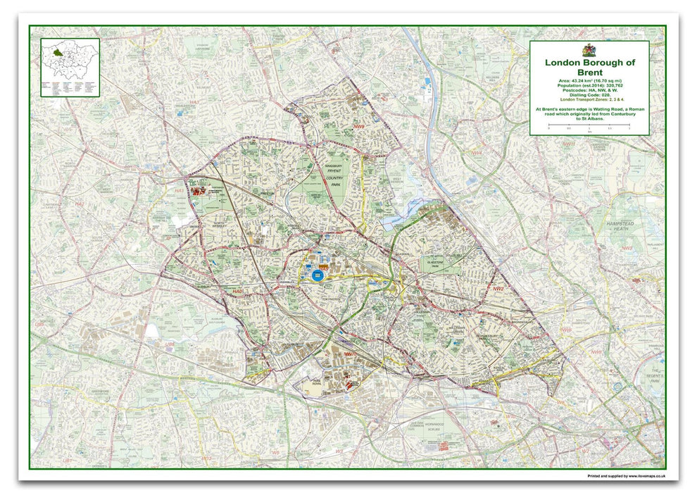 Brent London Borough Map