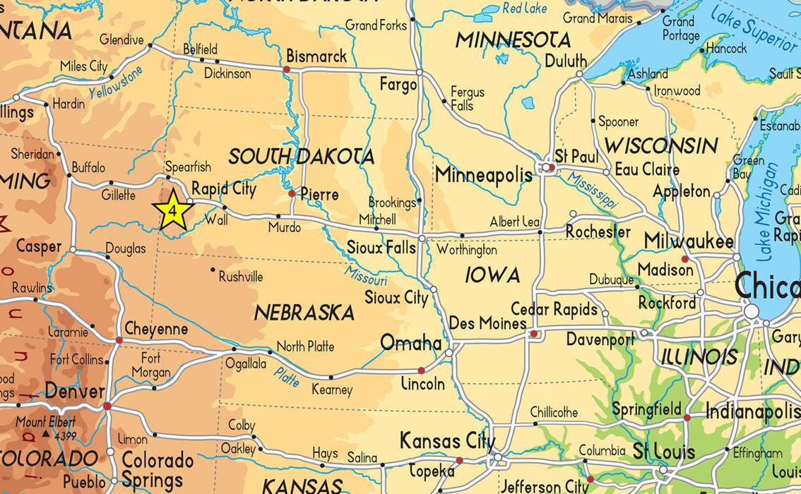 Map Poster of the USA