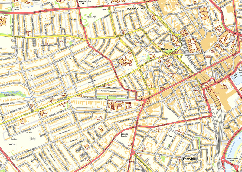 Aberdeen Street Map