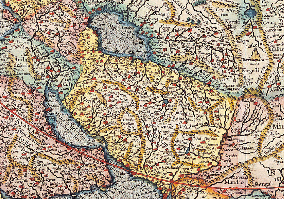 Antique 1607 Map of Asia by Gerard Mercator