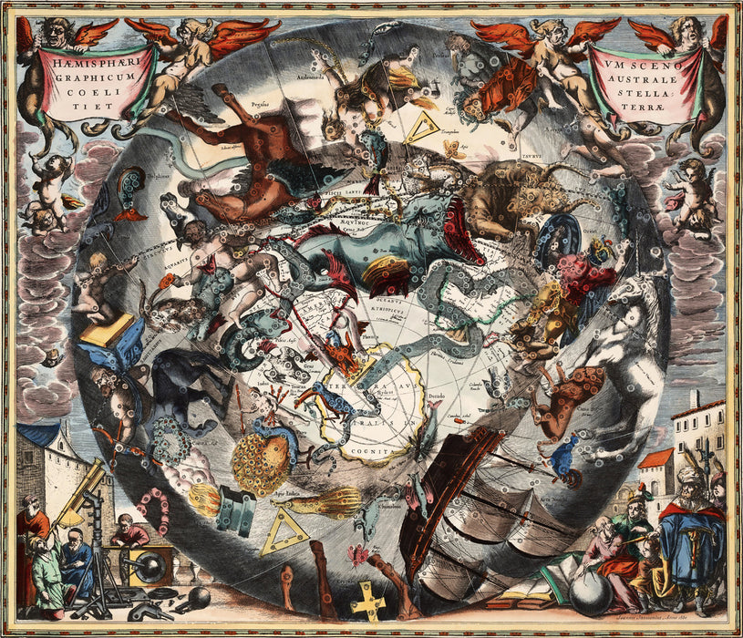 1661 - Celestial Map by Andreas Cellarius