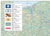 A detailed & informative physical map of the Central East of the United States of America covering: Virginia West Virginia Maryland New Jersey Delaware Colombia Kentucky Ohio Pensylvania
