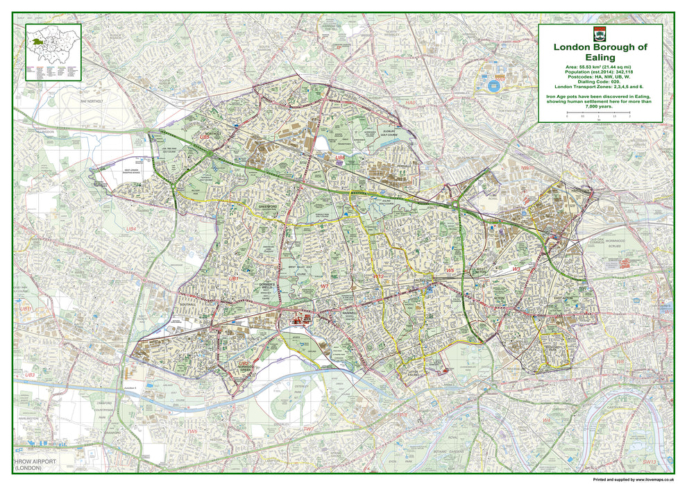 Ealing London Borough Map