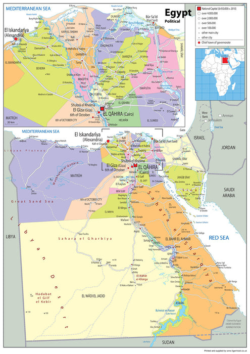 Egypt Political Map