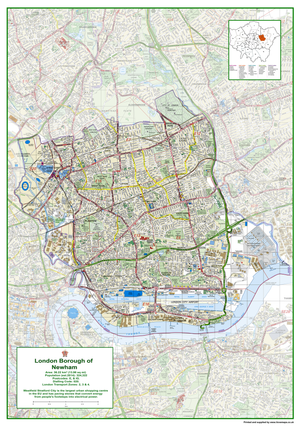Newham London Borough Map– I Love Maps