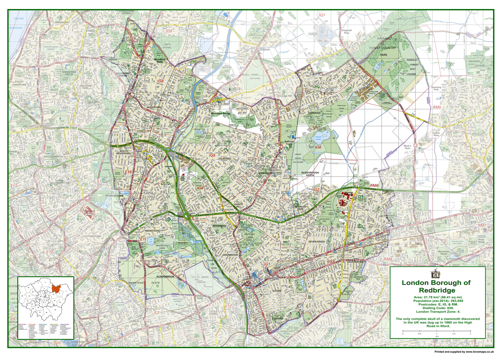 Redbridge London Borough Map– I Love Maps