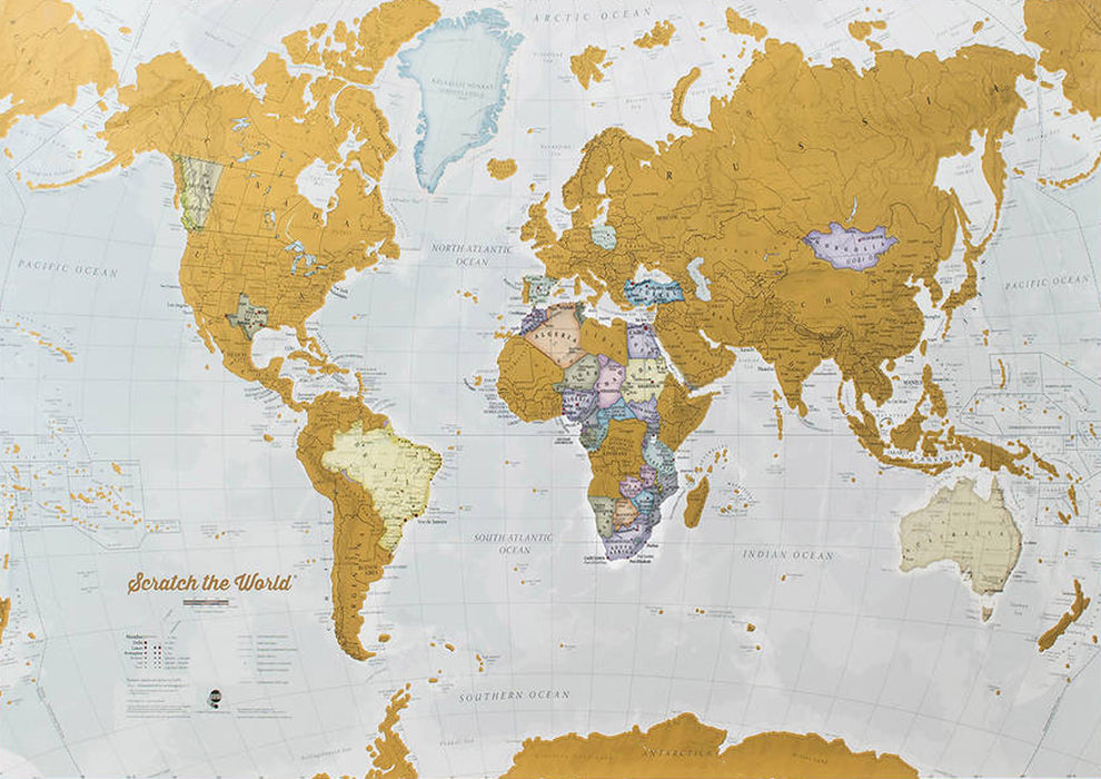 Scratch Off World Map - A1
