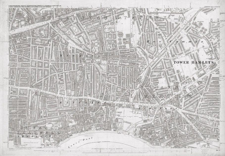 London 1872 Ordnance Survey Map - Sheet XXXVII - Stepney