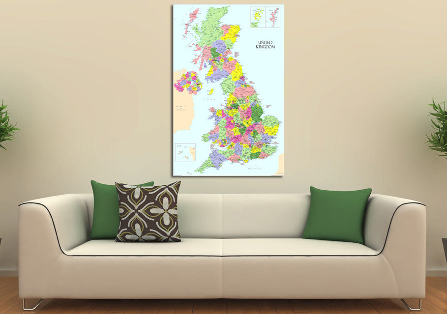 United Kingdom Political Mounted Map