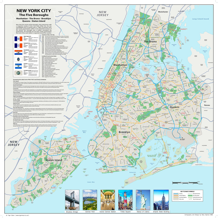 New York City Street Map - The Five Boroughs