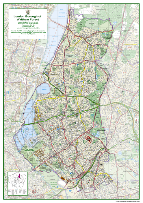 Waltham Forest London Borough Map I Love Maps
