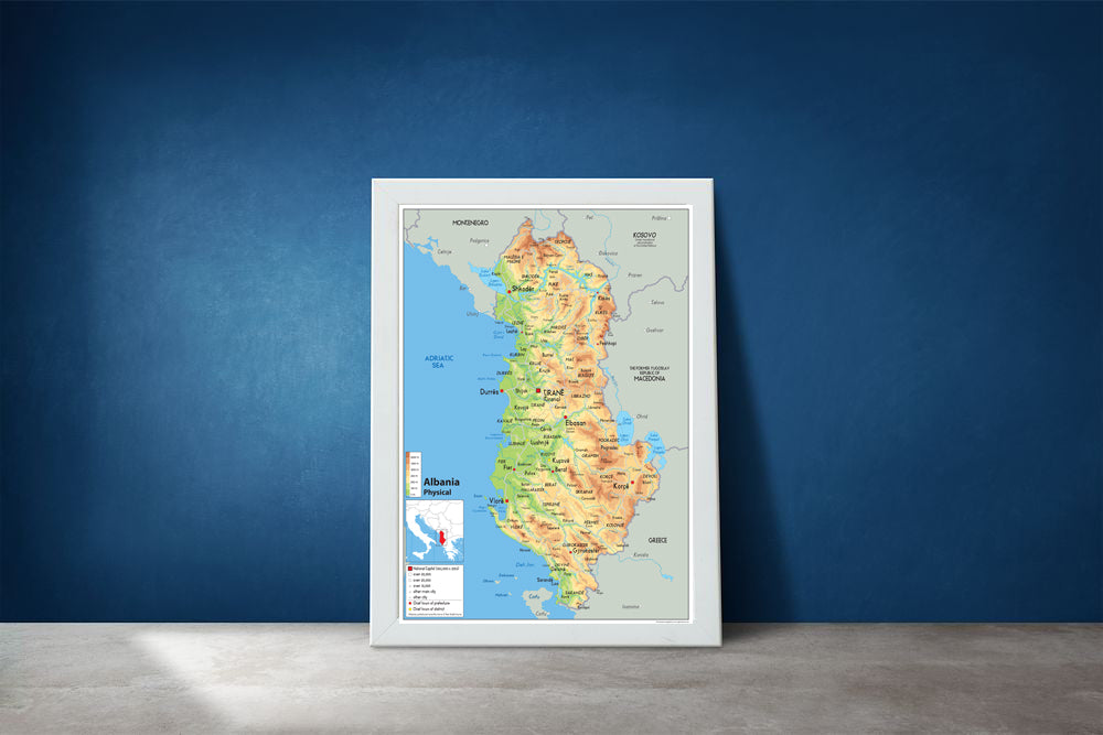 Albania Physical Map