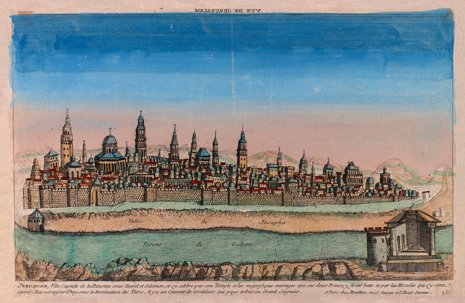 Antique 1770 Map of Jerusalem by Mondhare