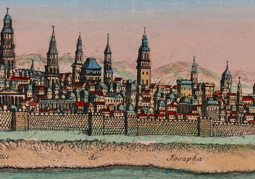 Antique 1770 Map of Jerusalem by Mondhare