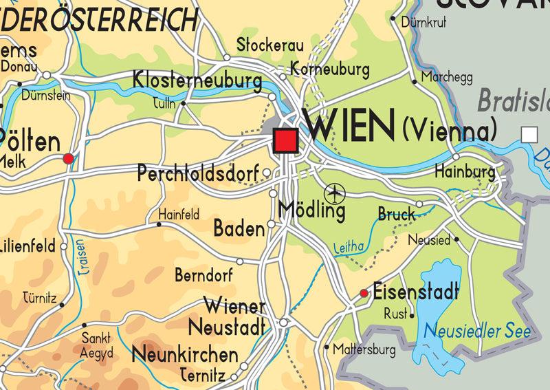 Austria Physical Map