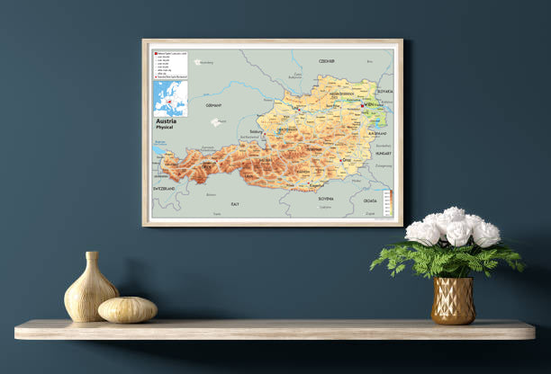 Austria Physical Map