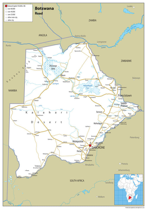 Botswana Road Map
