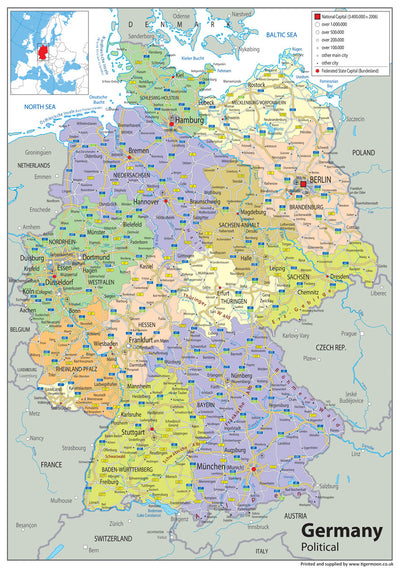 Germany Political Map– I Love Maps