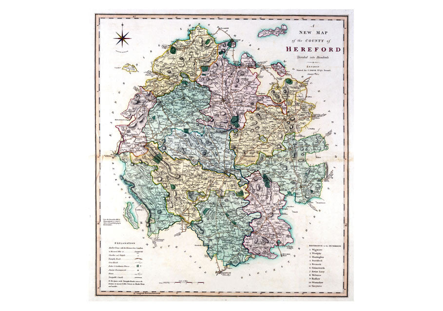 1804 - Map of Hereford by Charles Smith