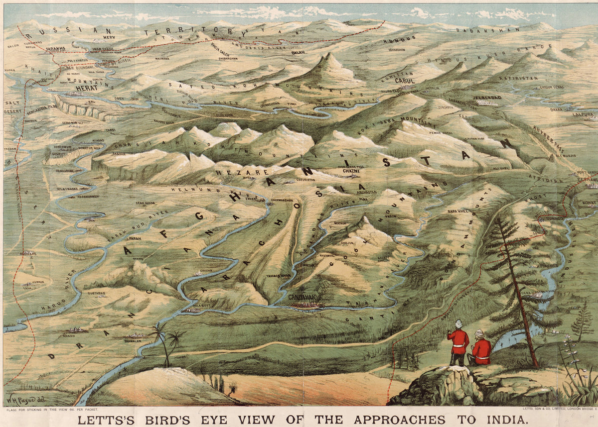 Letts's Bird's Eye View of the Approaches to India– I Love Maps
