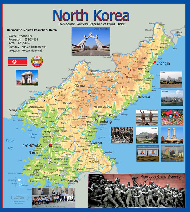Illustrated Map of North Korea