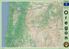 This map of the US State of Oregon features the capital of Salem along with the cities Portland, Eugene, Gresham and Hillsboro.  Rivers include the Columbia River, which delineates much of Oregon's north boundary with Washington. The Snake River marks much, of its eastern boundary with Idaho.