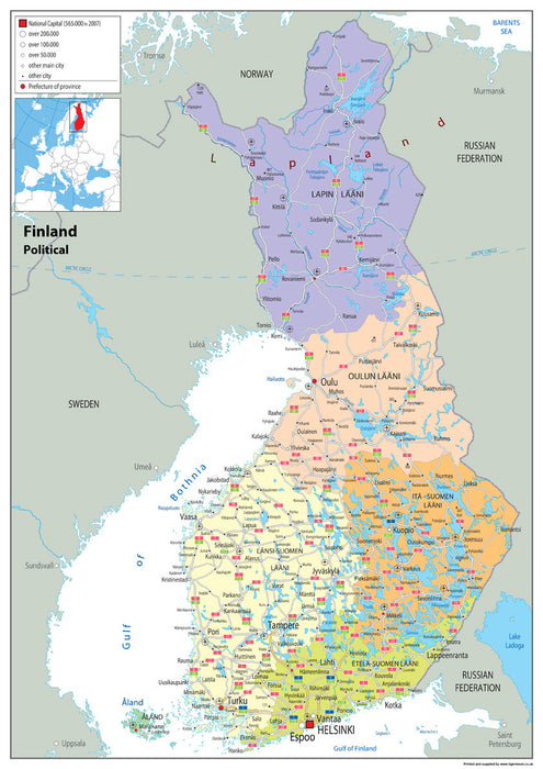 Finland Political Map