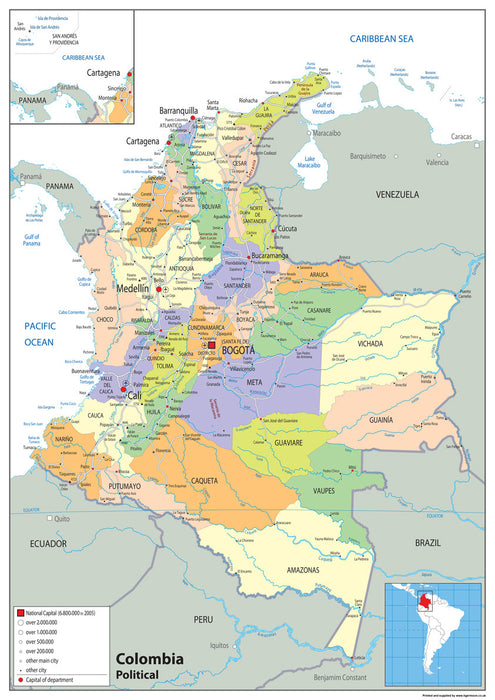 Colombia Political Map