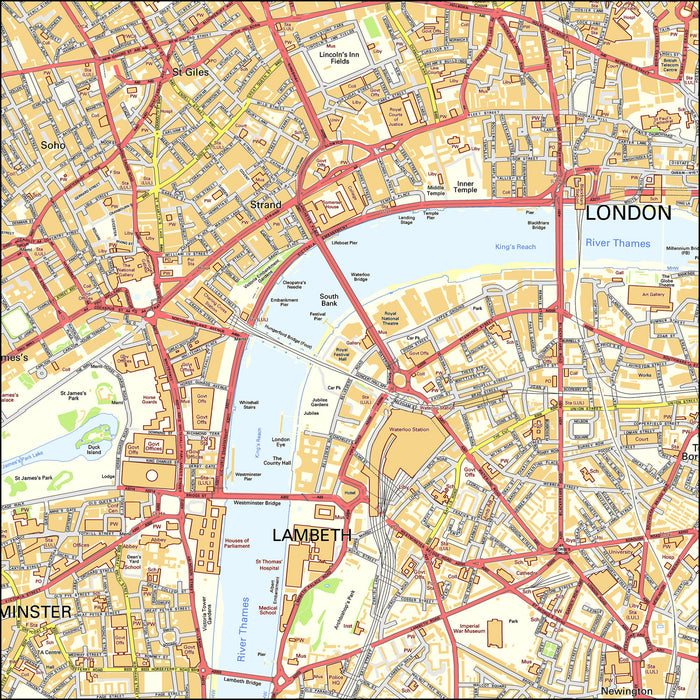 Central London Street Map