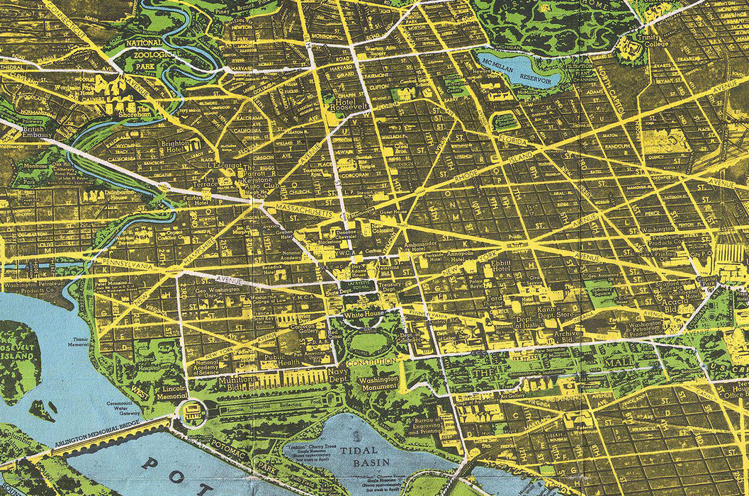 Pictorial Map of Washington D.C - 1938
