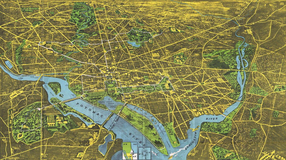 Pictorial Map of Washington D.C - 1938