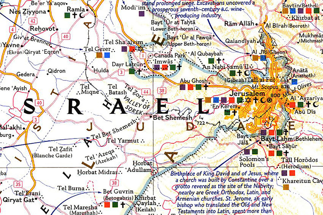 National Geographic Holy Land Map